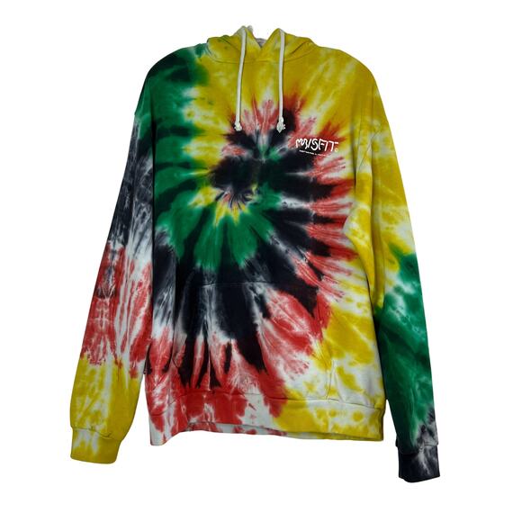 UO M/SF/T Equal Parts Hoodie Sweatshirt Tie Dye Pullover Mens Medium - Picture 1 of 12